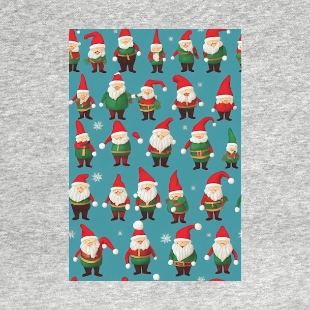 Christmas Seamless Pattern, Christmas Gnomes #11 by Endless-Designs